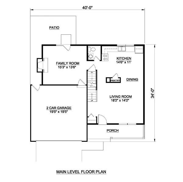 Main Floor Plan for House Plan #362049