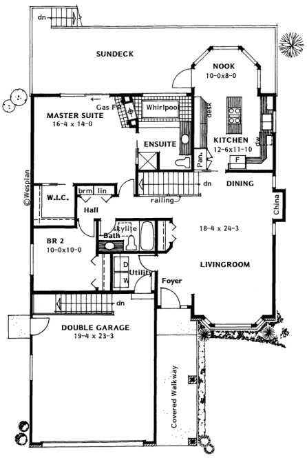 Main Floor Plan for House Plan #201206