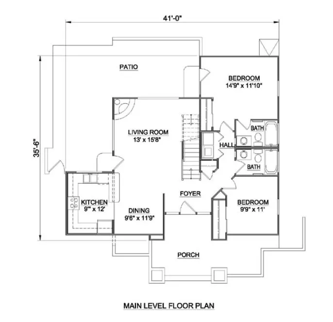 Main Floor Plan for House Plan #364049
