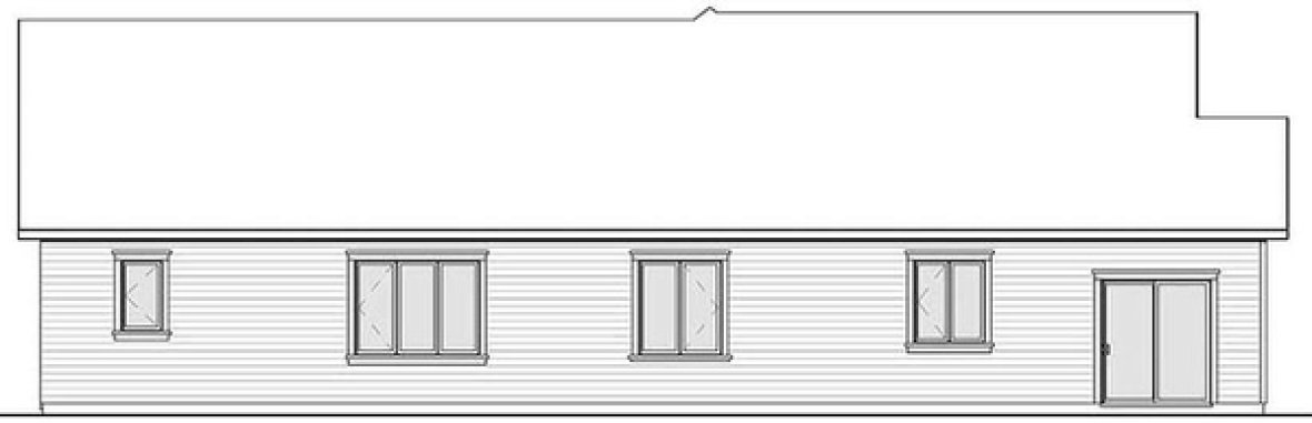 Rear Elevation for House Plan #148581