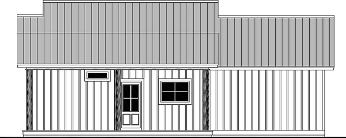 Rear Elevation for House Plan #216170
