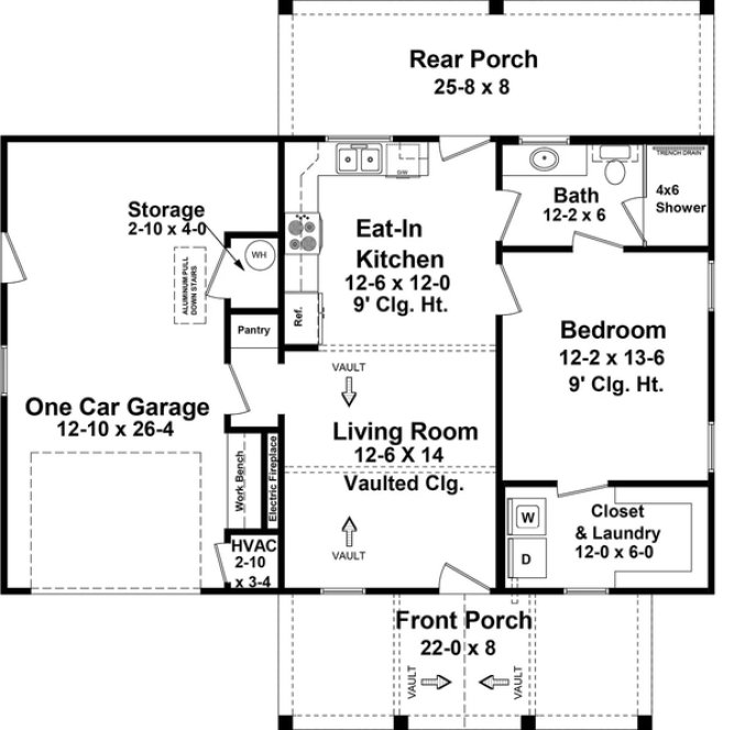 Main Floor Plan for House Plan #216170