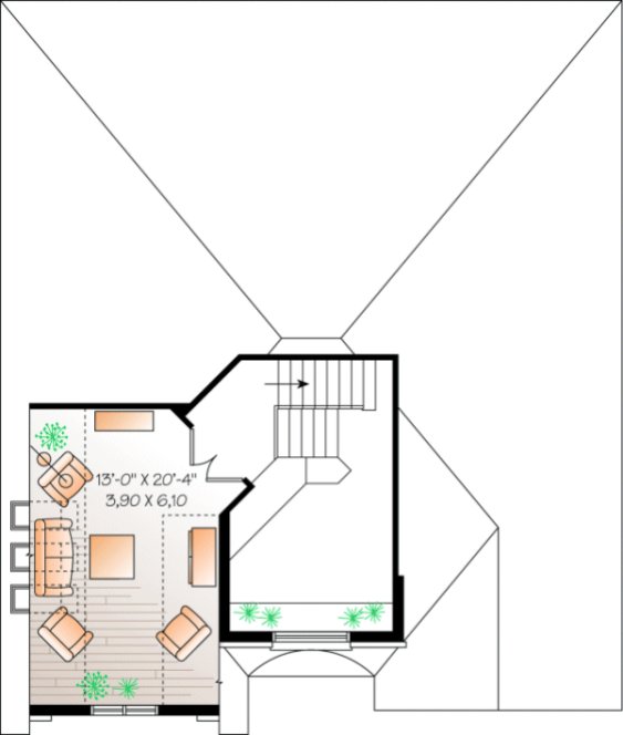 Second Floor Plan for House Plan #140163