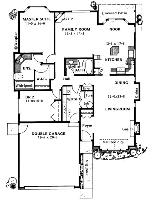 Main Floor Plan for House Plan #201208