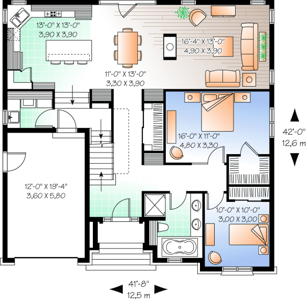 Main Floor Plan for House Plan #149063