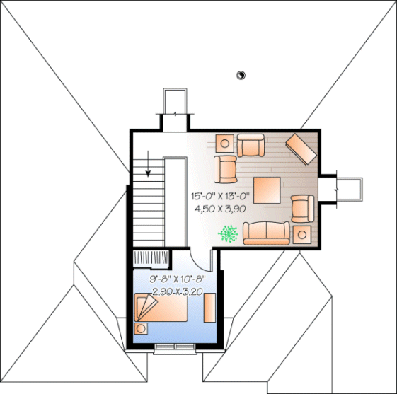 Second Floor Plan for House Plan #149063