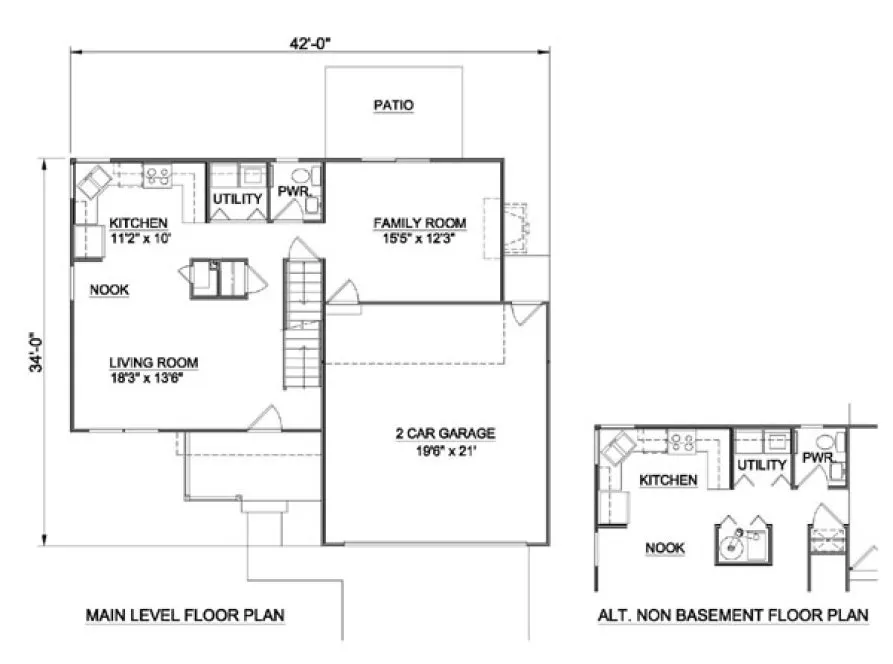 Main Floor Plan for House Plan #367069