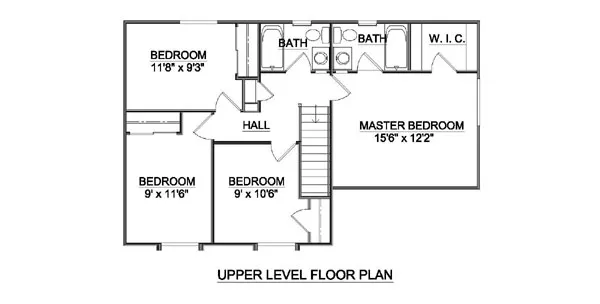 Second Floor Plan for House Plan #368069