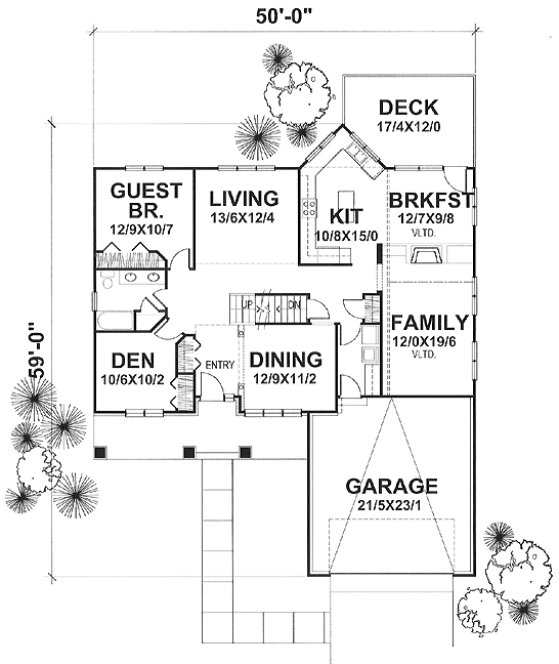 Main Floor Plan for House Plan #293101