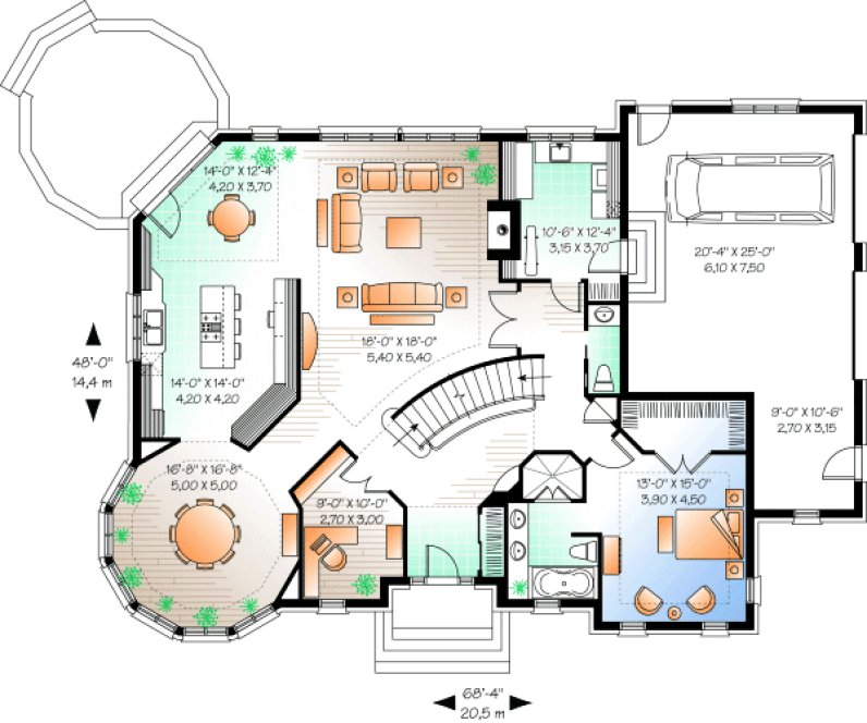 Main Floor Plan for House Plan #146063