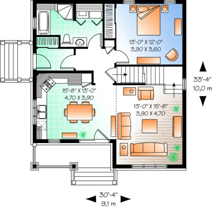 Main Floor Plan for House Plan #147153