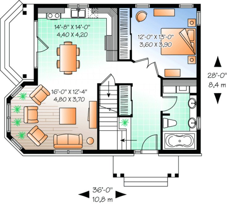Main Floor Plan for House Plan #146153