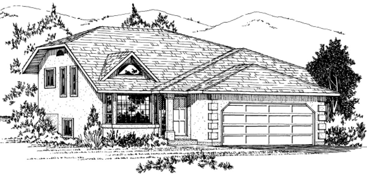 Full Rendering for House Plan #201209