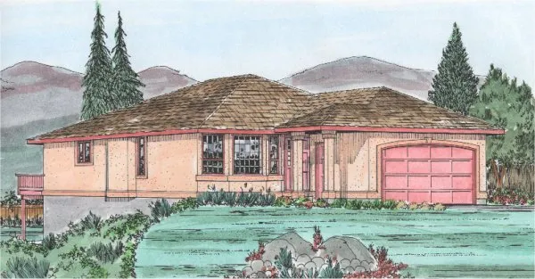 Full Rendering for House Plan #201340