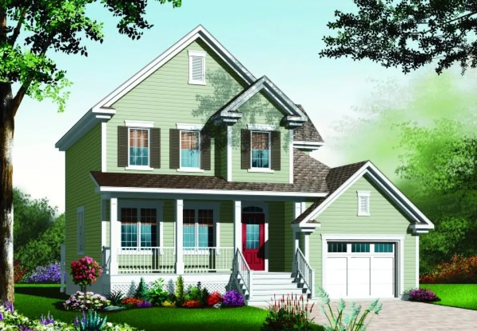 Full Rendering for House Plan #142543