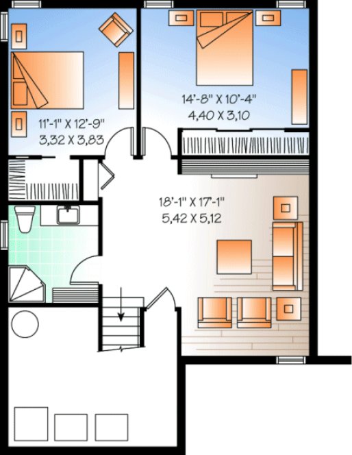 Basement Plan for House Plan #148133