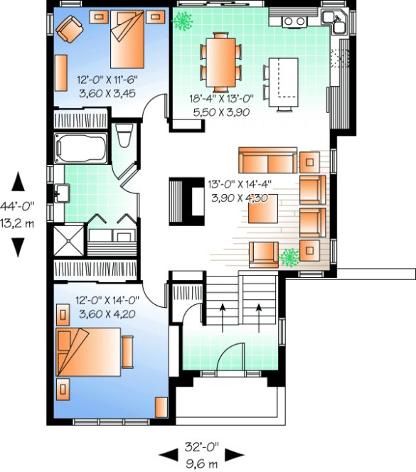 Main Floor Plan for House Plan #147133