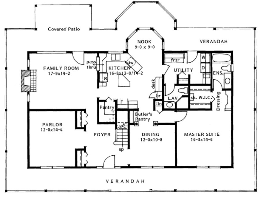 Main Floor Plan for House Plan #201402