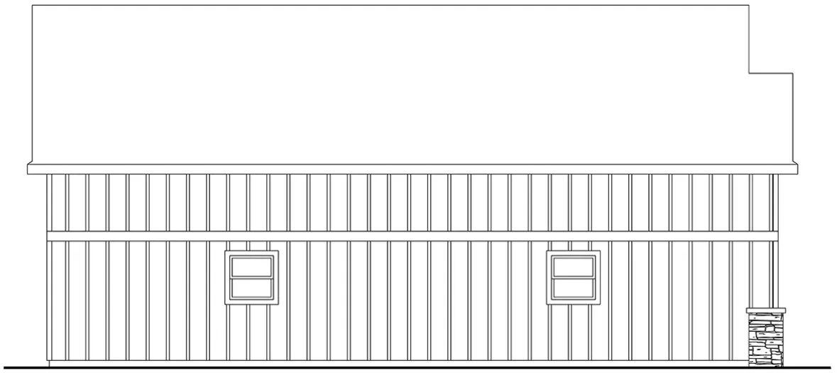 Left Elevation for House Plan #348541