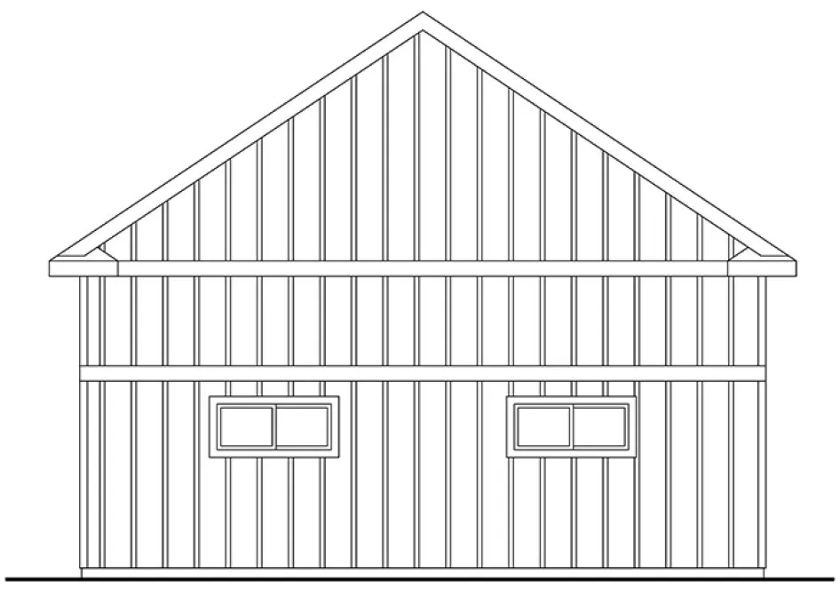 Rear Elevation for House Plan #348541