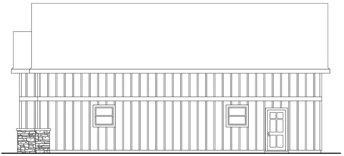 Right Elevation for House Plan #348541