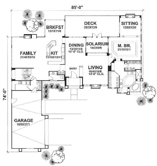Main Floor Plan for House Plan #298101