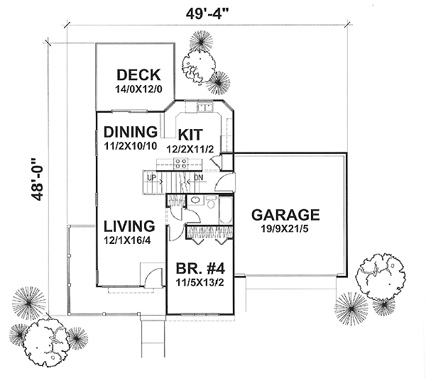 Main Floor Plan for House Plan #290201