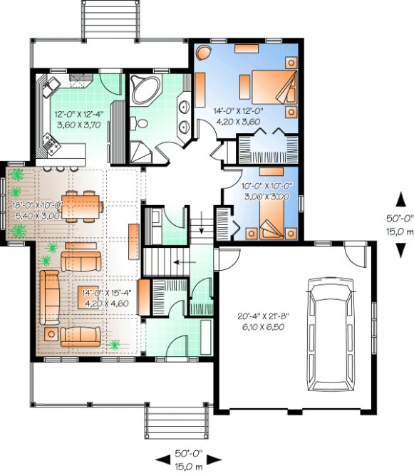 Main Floor Plan for House Plan #147623