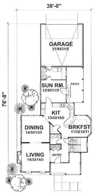Main Floor Plan for House Plan #292201