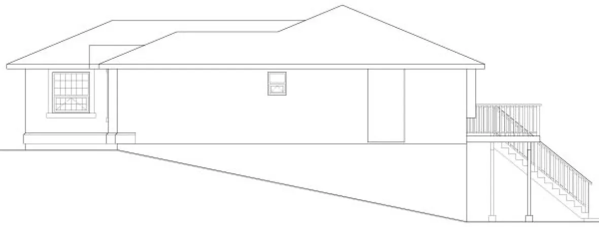 Right Elevation for House Plan #201456