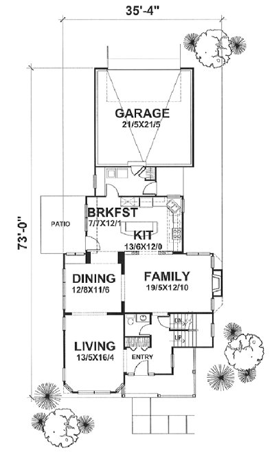 Main Floor Plan for House Plan #293201