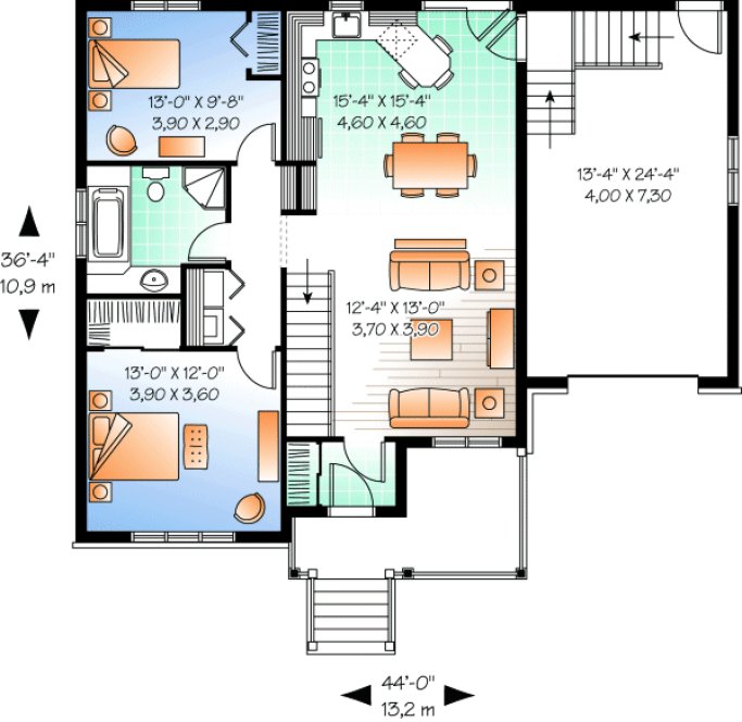 Main Floor Plan for House Plan #144623
