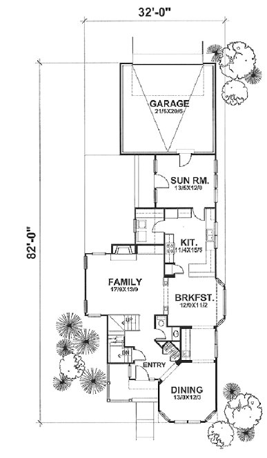 Main Floor Plan for House Plan #296201