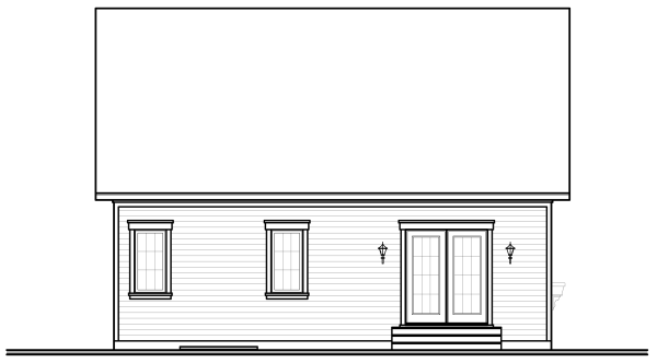 Rear Elevation for House Plan #143623