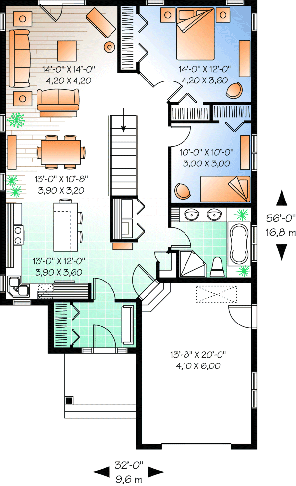 Main Floor Plan for House Plan #143623
