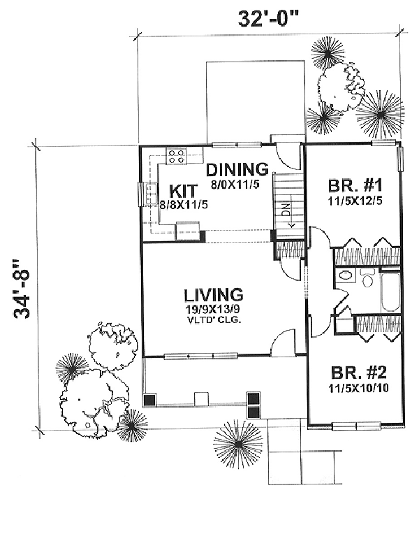 Main Floor Plan for House Plan #297201