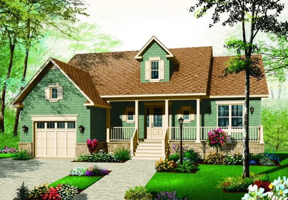 Full Rendering for House Plan #142623