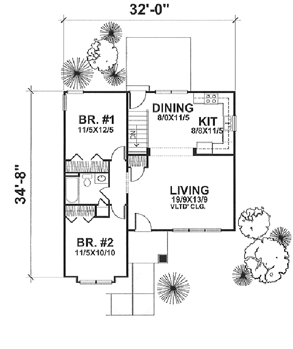 Main Floor Plan for House Plan #298201