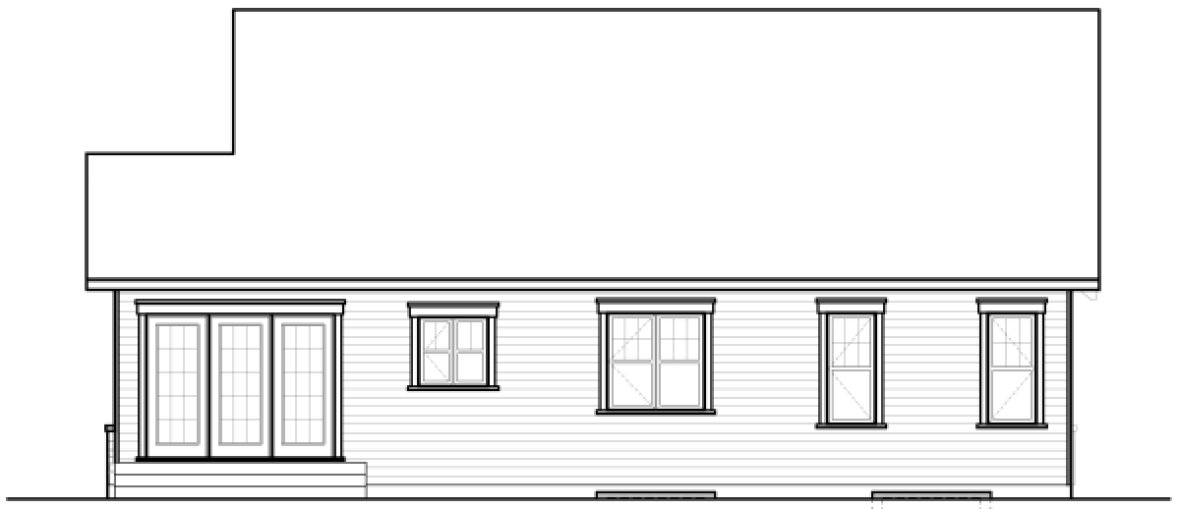 Rear Elevation for House Plan #140623