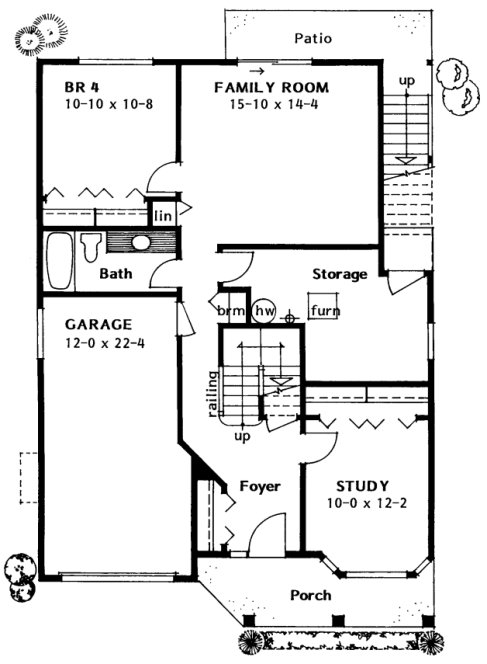 Basement Plan for House Plan #202000