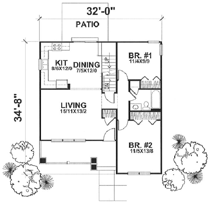 Main Floor Plan for House Plan #299201