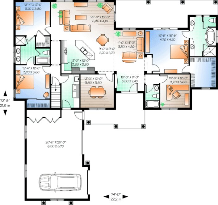 Main Floor Plan for House Plan #147523