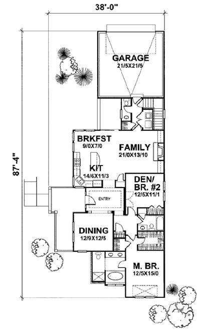 Main Floor Plan for House Plan #293301
