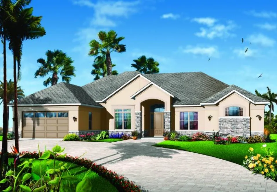 Full Rendering for House Plan #144523
