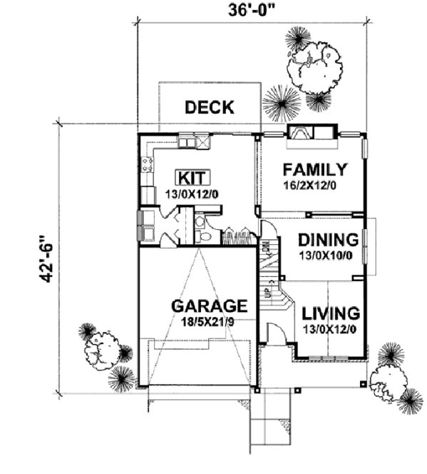 Main Floor Plan for House Plan #294301