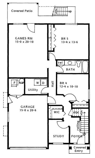 Basement Plan for House Plan #202004