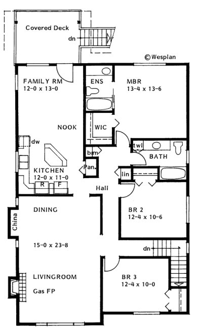 Main Floor Plan for House Plan #202004