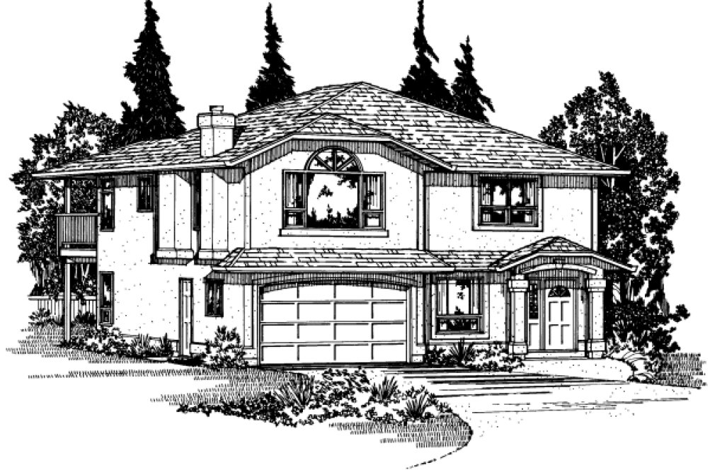 Full Rendering for House Plan #202004