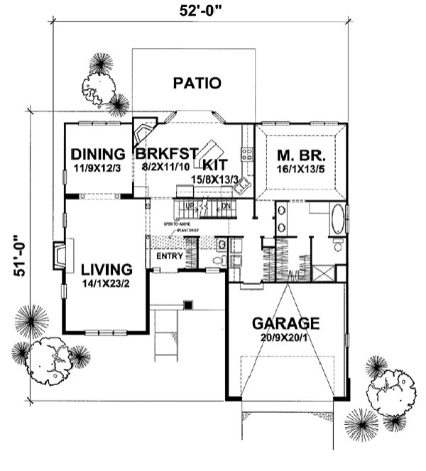 Main Floor Plan for House Plan #295301