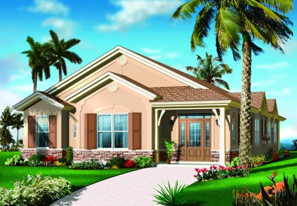 Full Rendering for House Plan #140523